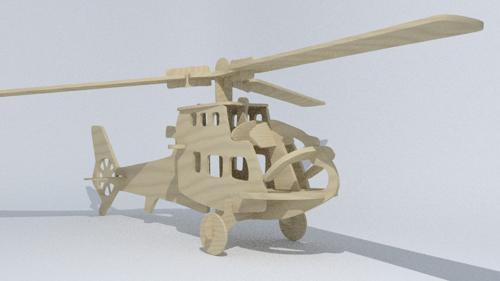 Wood helicopter preview image